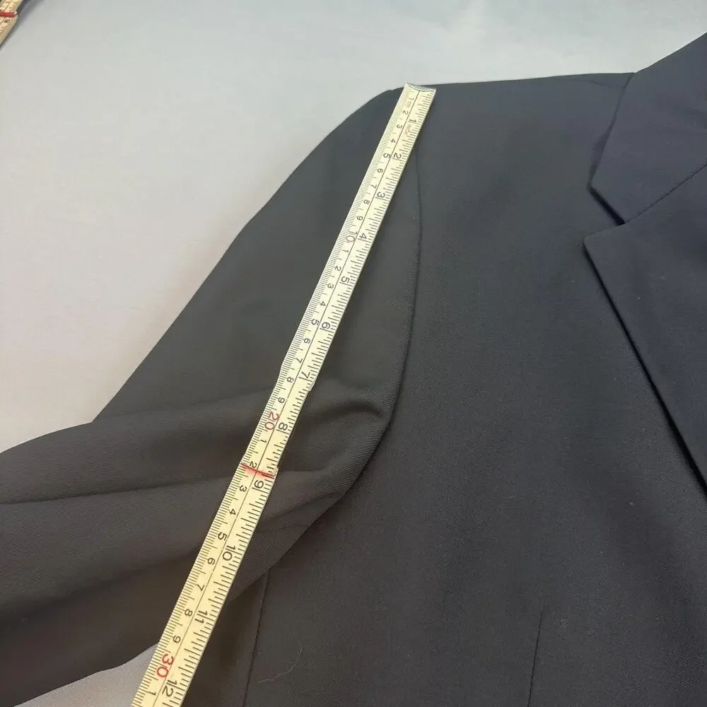 Lauren Ralph Lauren Blazer Mens 42L Black Wool Cashmere Sport Coat 3 Button